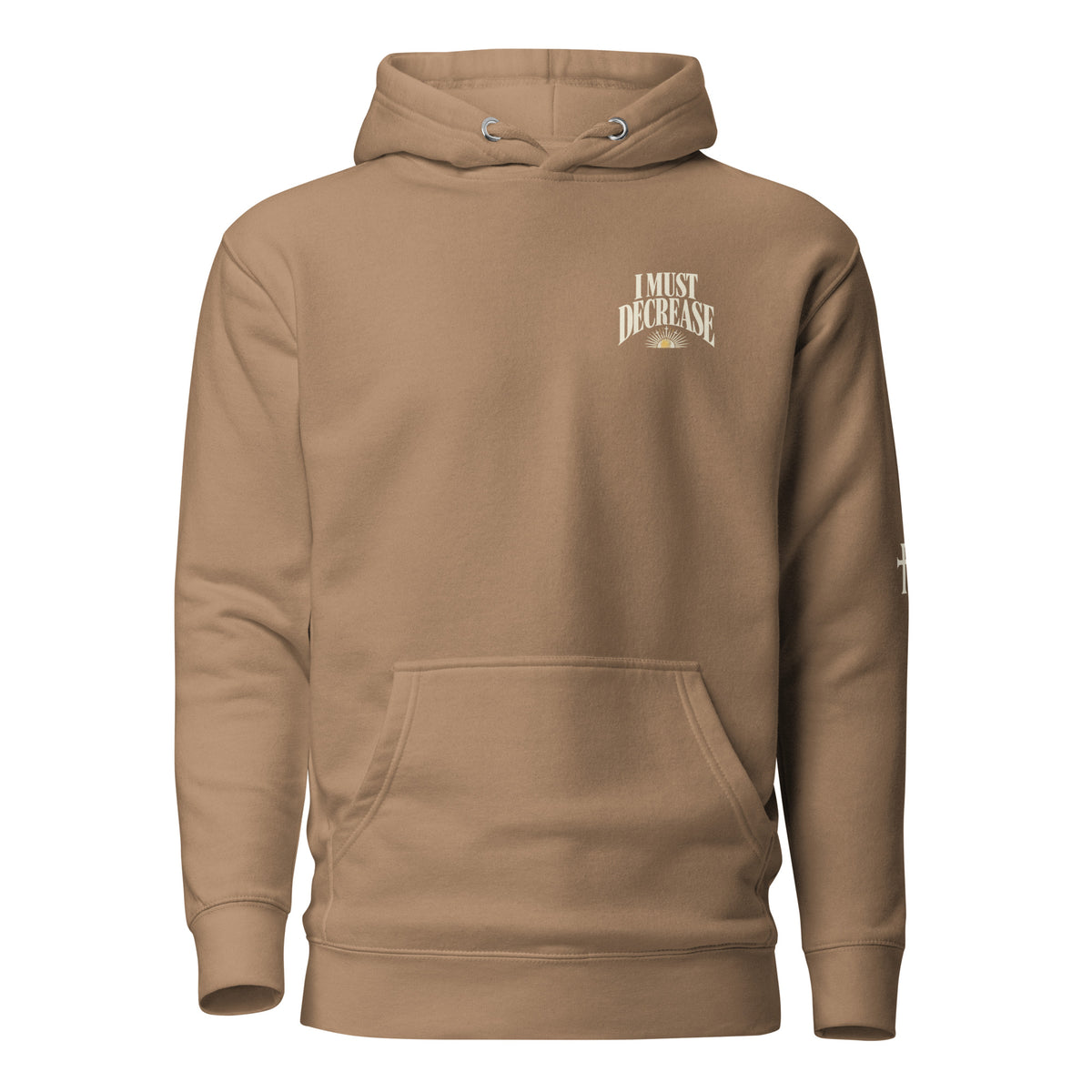 Latte John 3:30 faith apparel hoodie, front view