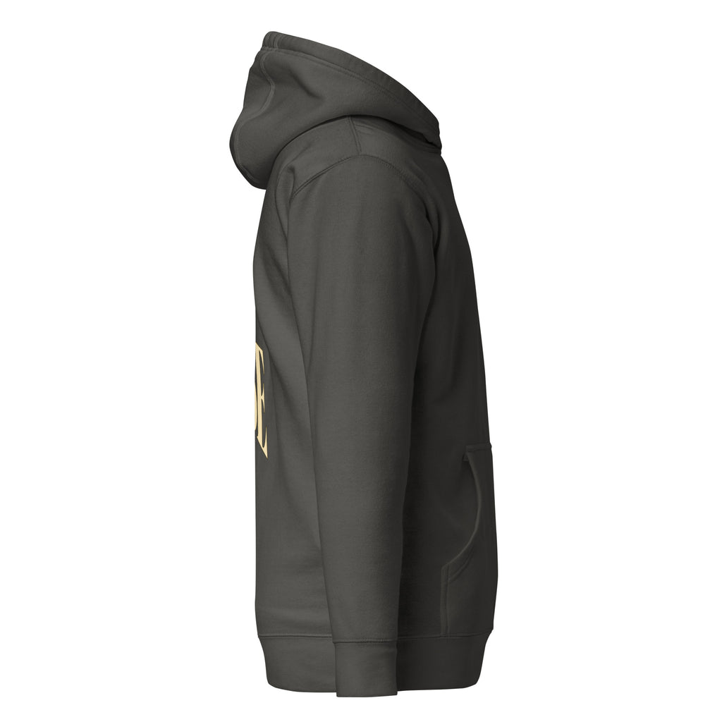 Vintage Black John 3:30 faith apparel hoodie, right side view